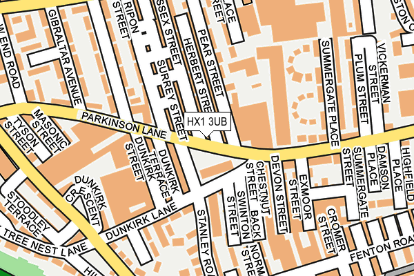 HX1 3UB map - OS OpenMap – Local (Ordnance Survey)