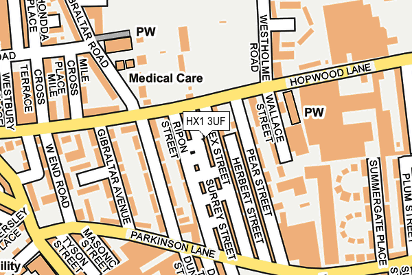 HX1 3UF map - OS OpenMap – Local (Ordnance Survey)