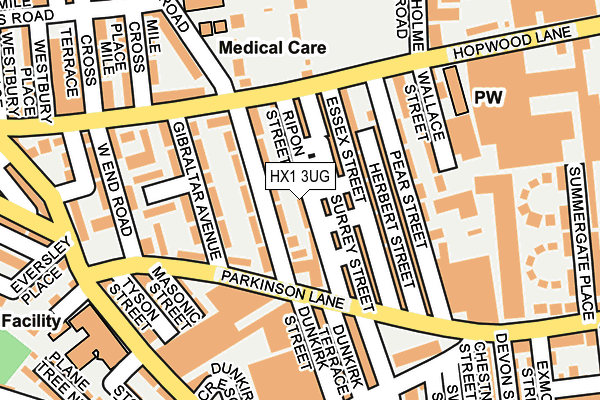 HX1 3UG map - OS OpenMap – Local (Ordnance Survey)
