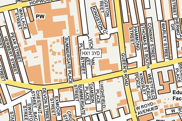 HX1 3YD map - OS OpenMap – Local (Ordnance Survey)