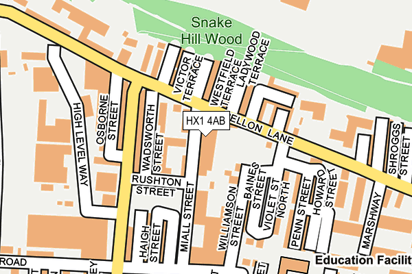 HX1 4AB map - OS OpenMap – Local (Ordnance Survey)