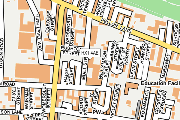 HX1 4AE map - OS OpenMap – Local (Ordnance Survey)