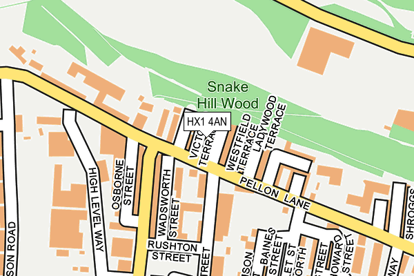 HX1 4AN map - OS OpenMap – Local (Ordnance Survey)