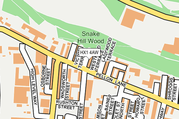 HX1 4AW map - OS OpenMap – Local (Ordnance Survey)