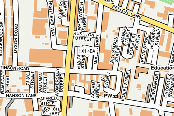 HX1 4BA map - OS OpenMap – Local (Ordnance Survey)