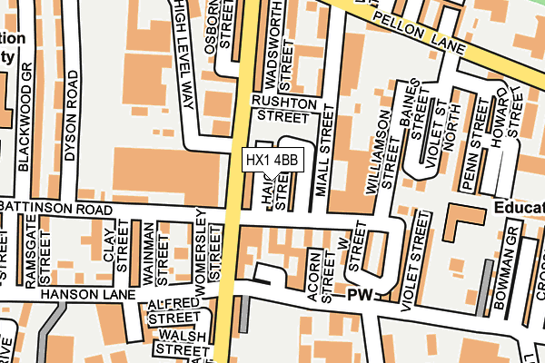 HX1 4BB map - OS OpenMap – Local (Ordnance Survey)