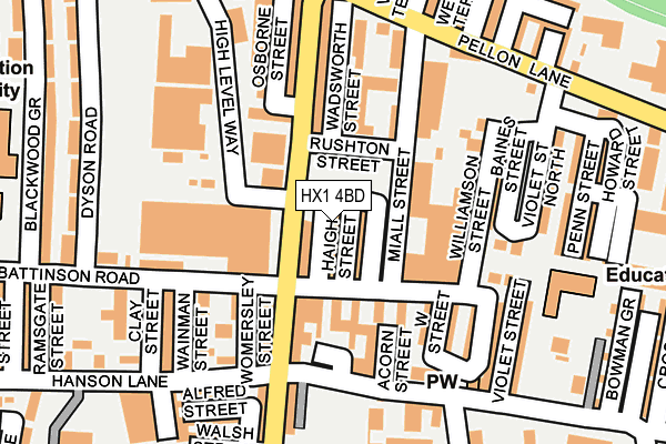 HX1 4BD map - OS OpenMap – Local (Ordnance Survey)