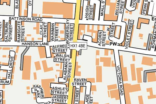 HX1 4BE map - OS OpenMap – Local (Ordnance Survey)