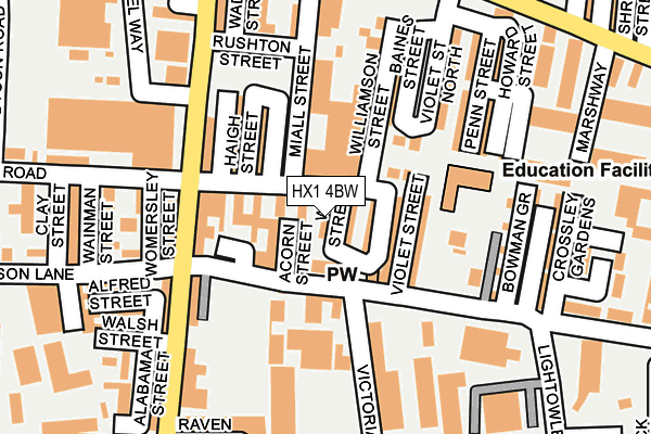 HX1 4BW map - OS OpenMap – Local (Ordnance Survey)