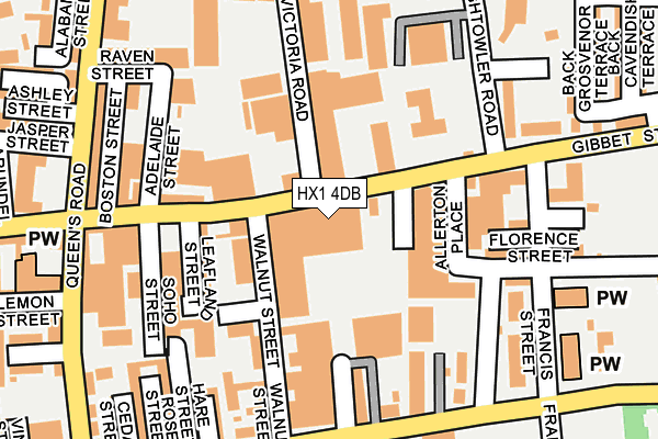 HX1 4DB map - OS OpenMap – Local (Ordnance Survey)