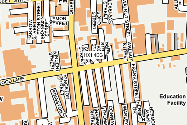 HX1 4DG map - OS OpenMap – Local (Ordnance Survey)