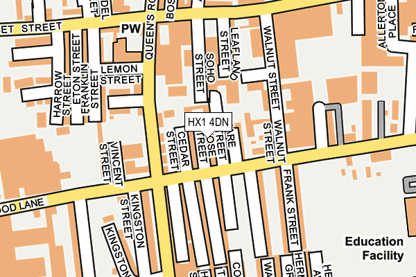 HX1 4DN map - OS OpenMap – Local (Ordnance Survey)