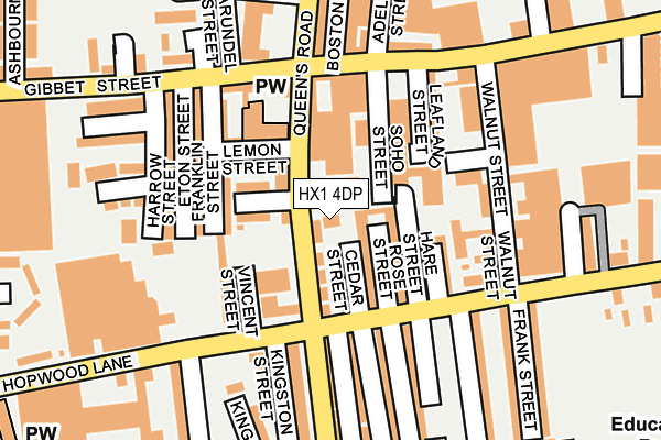 HX1 4DP map - OS OpenMap – Local (Ordnance Survey)