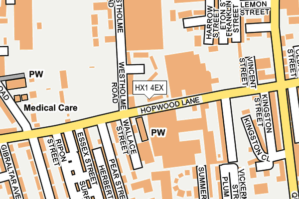 HX1 4EX map - OS OpenMap – Local (Ordnance Survey)