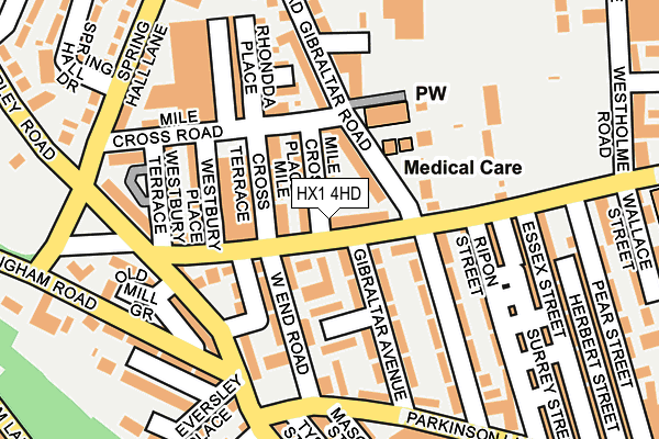 HX1 4HD map - OS OpenMap – Local (Ordnance Survey)