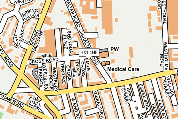 HX1 4HE map - OS OpenMap – Local (Ordnance Survey)