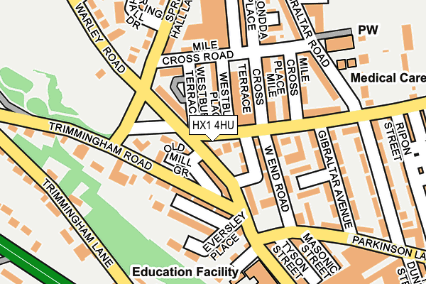 HX1 4HU map - OS OpenMap – Local (Ordnance Survey)