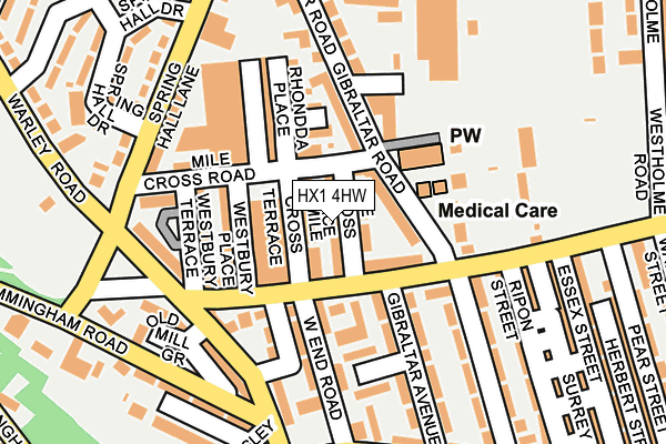 HX1 4HW map - OS OpenMap – Local (Ordnance Survey)