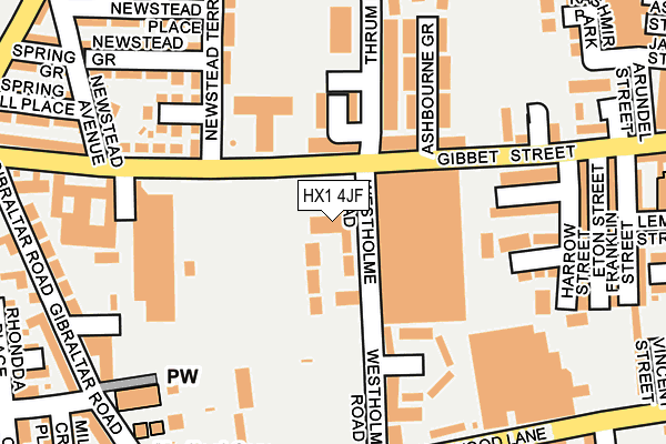 HX1 4JF map - OS OpenMap – Local (Ordnance Survey)