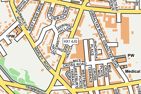 HX1 4JG map - OS OpenMap – Local (Ordnance Survey)