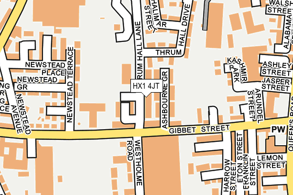 HX1 4JT map - OS OpenMap – Local (Ordnance Survey)