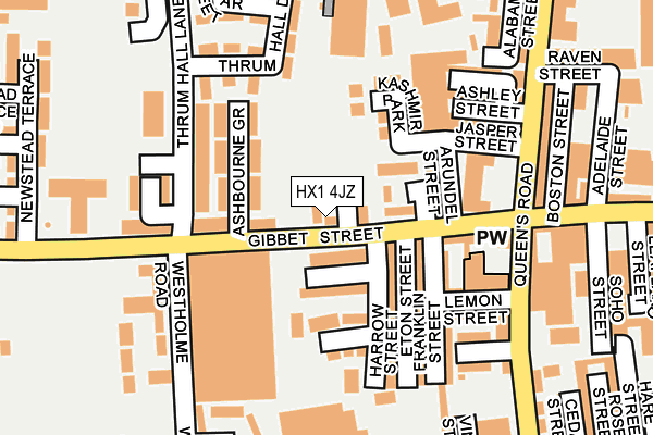 HX1 4JZ map - OS OpenMap – Local (Ordnance Survey)