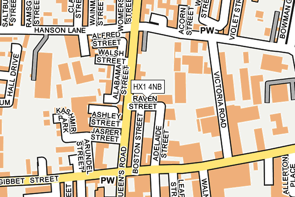 HX1 4NB map - OS OpenMap – Local (Ordnance Survey)