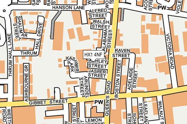 HX1 4NF map - OS OpenMap – Local (Ordnance Survey)