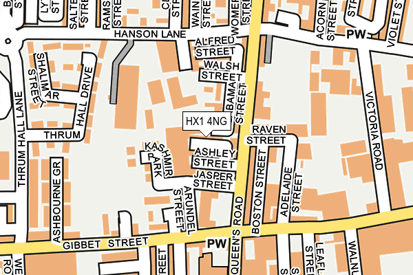 HX1 4NG map - OS OpenMap – Local (Ordnance Survey)