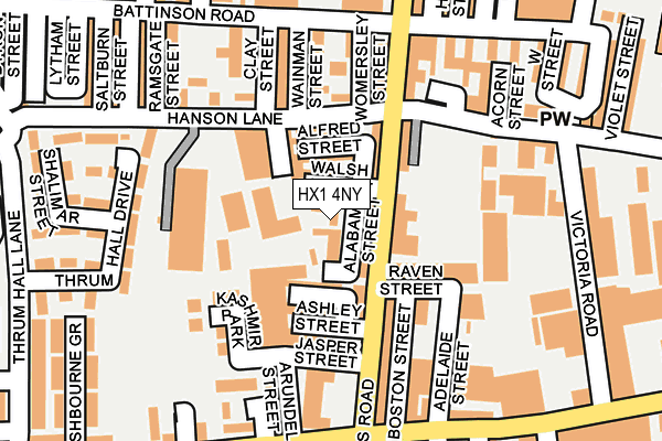 HX1 4NY map - OS OpenMap – Local (Ordnance Survey)