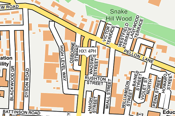 HX1 4PH map - OS OpenMap – Local (Ordnance Survey)