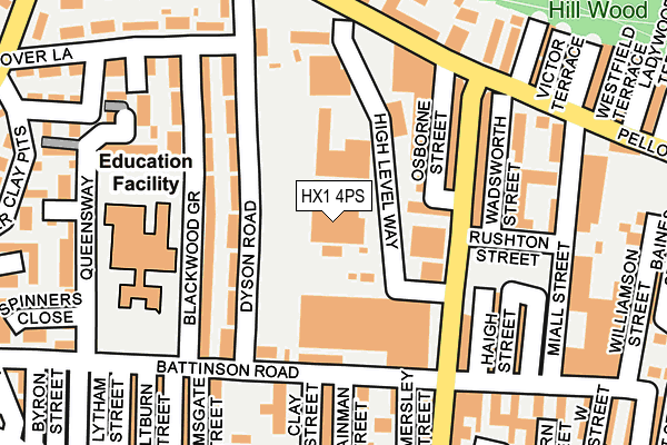 HX1 4PS map - OS OpenMap – Local (Ordnance Survey)