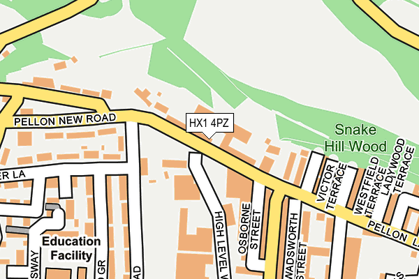 HX1 4PZ map - OS OpenMap – Local (Ordnance Survey)