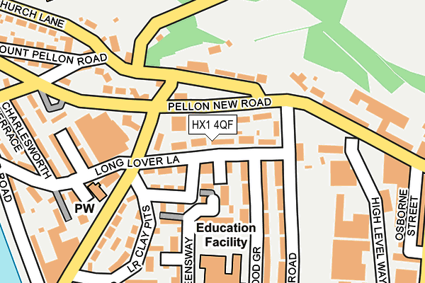 HX1 4QF map - OS OpenMap – Local (Ordnance Survey)