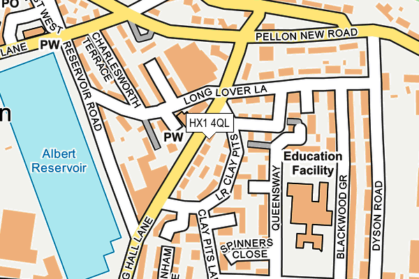 HX1 4QL map - OS OpenMap – Local (Ordnance Survey)