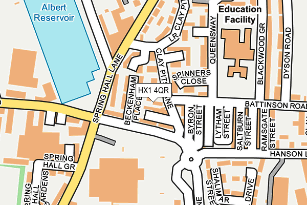 HX1 4QR map - OS OpenMap – Local (Ordnance Survey)