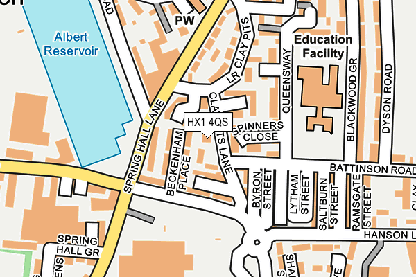 HX1 4QS map - OS OpenMap – Local (Ordnance Survey)