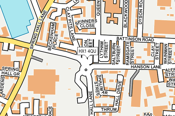 HX1 4QU map - OS OpenMap – Local (Ordnance Survey)