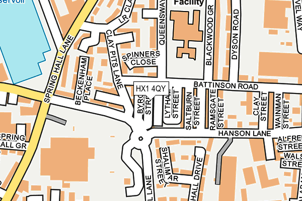 HX1 4QY map - OS OpenMap – Local (Ordnance Survey)