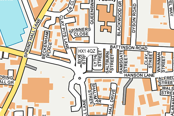 HX1 4QZ map - OS OpenMap – Local (Ordnance Survey)