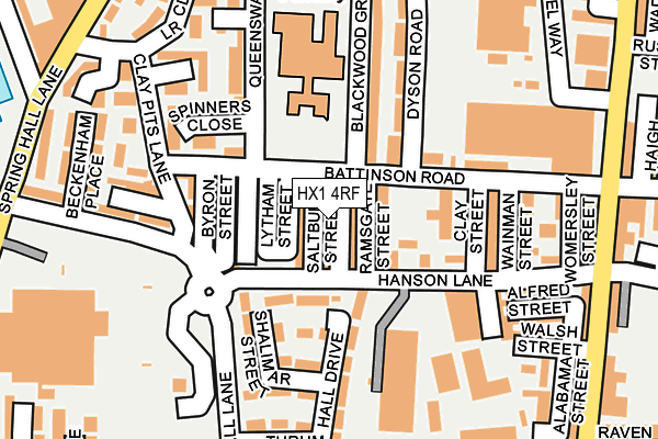 HX1 4RF map - OS OpenMap – Local (Ordnance Survey)