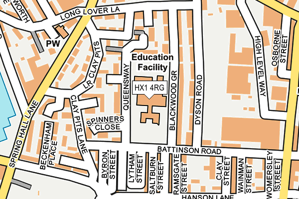 HX1 4RG map - OS OpenMap – Local (Ordnance Survey)