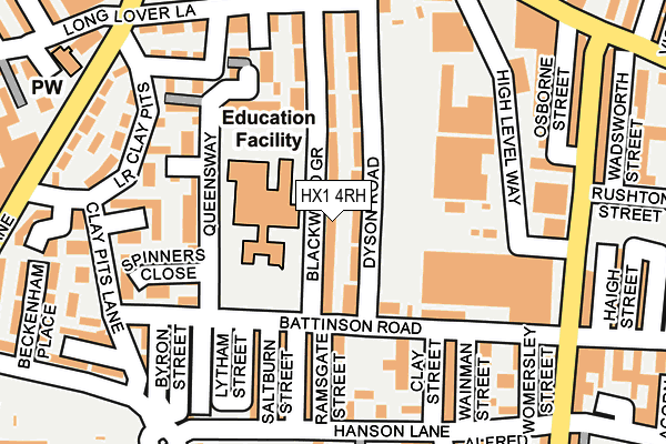 HX1 4RH map - OS OpenMap – Local (Ordnance Survey)