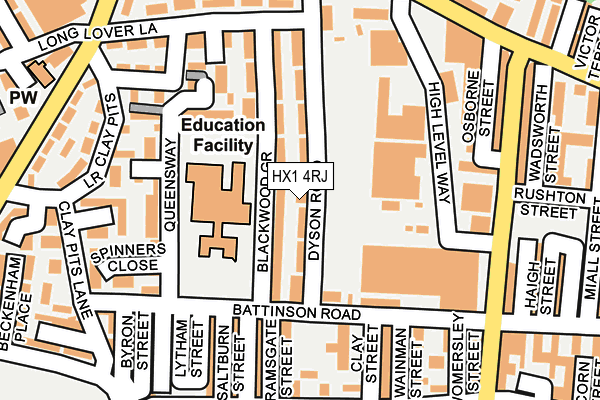 HX1 4RJ map - OS OpenMap – Local (Ordnance Survey)