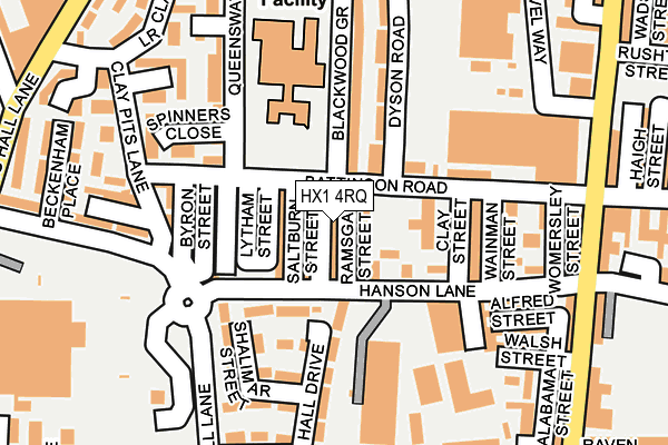 HX1 4RQ map - OS OpenMap – Local (Ordnance Survey)