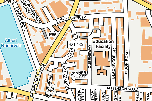 HX1 4RS map - OS OpenMap – Local (Ordnance Survey)