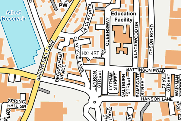 HX1 4RT map - OS OpenMap – Local (Ordnance Survey)