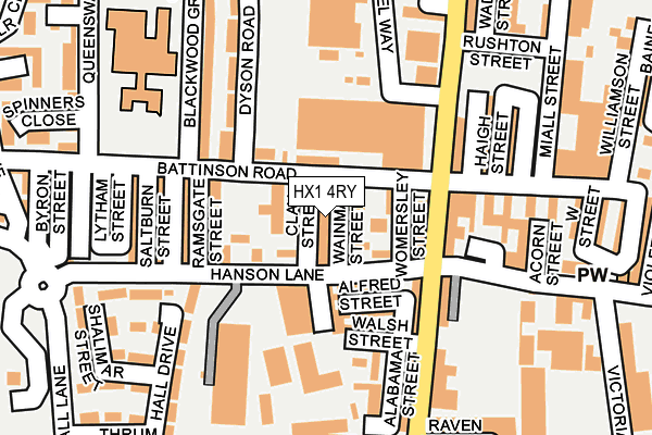 HX1 4RY map - OS OpenMap – Local (Ordnance Survey)