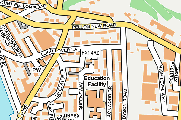 HX1 4RZ map - OS OpenMap – Local (Ordnance Survey)