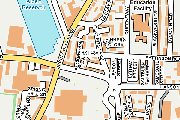 HX1 4SA map - OS OpenMap – Local (Ordnance Survey)